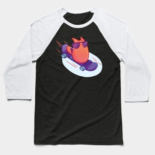 Skater Cat Baseball T-Shirt